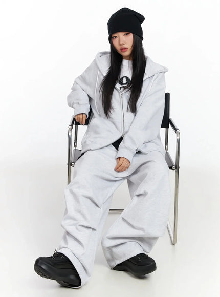 oversized-basic-hoodie-ia507 / Light gray