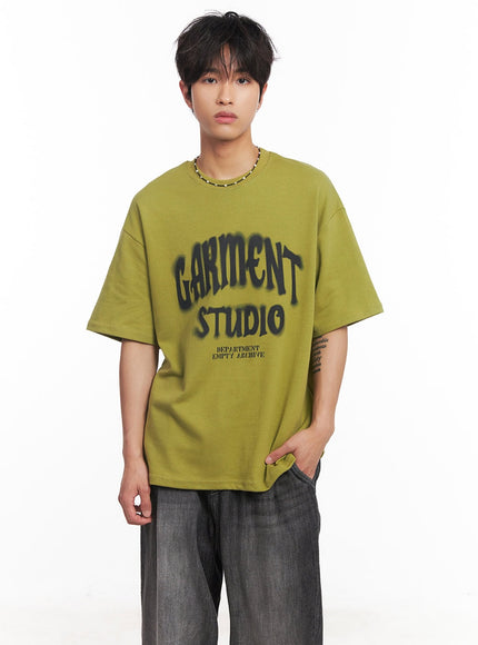 mens-garment-graphic-t-shirt-iy508 / Light green