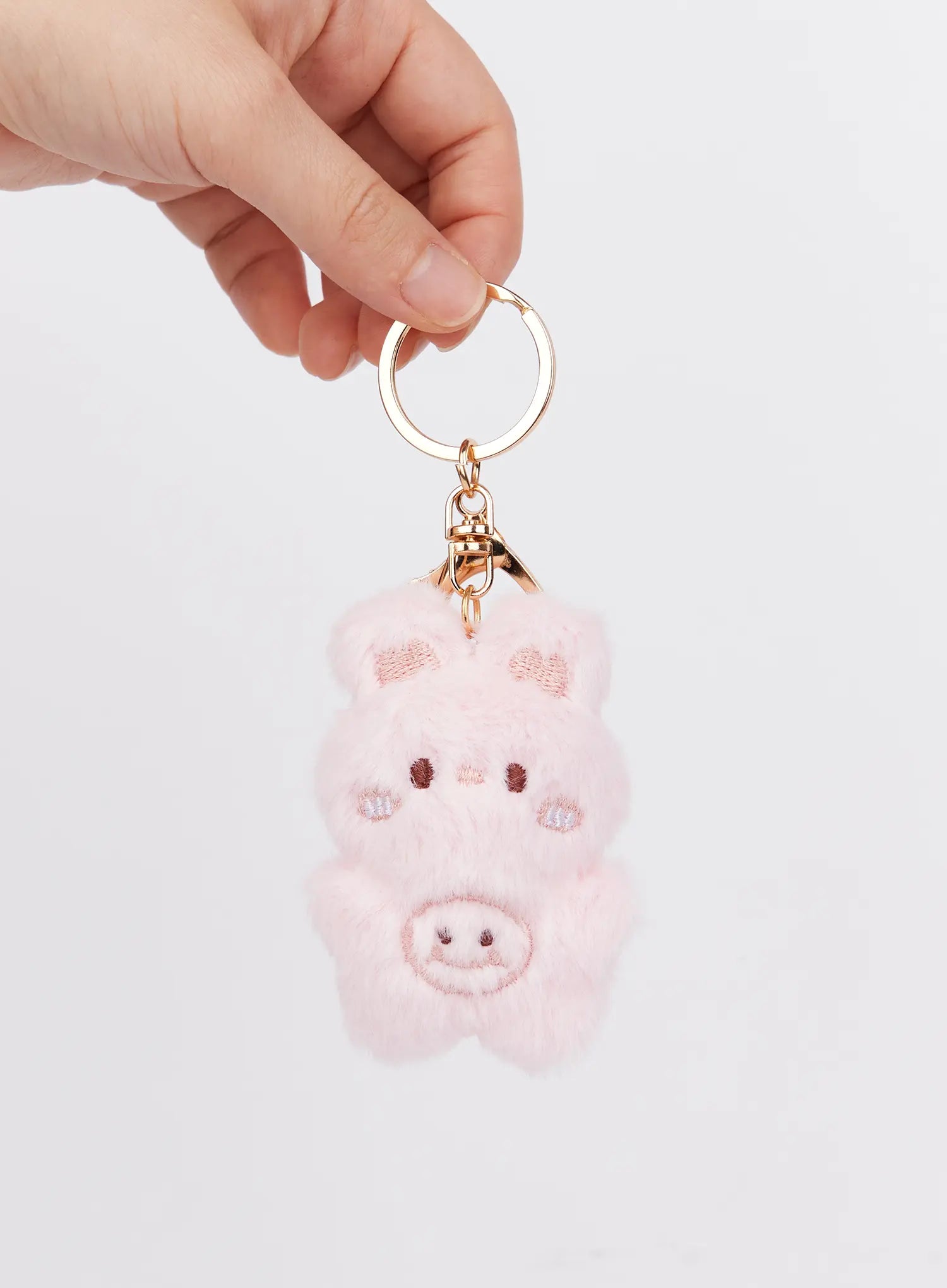 fluffy-mini-bunny-doll-keyring-im527 / Pink