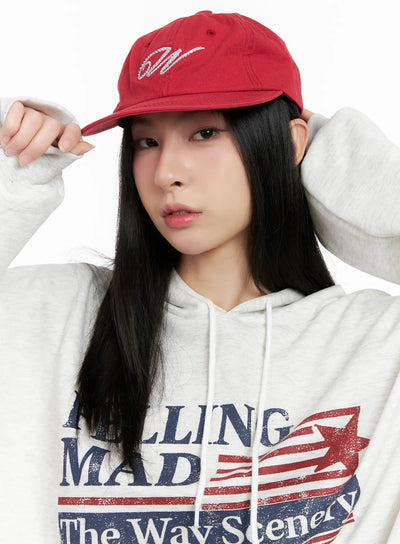 embroidered-snapback-cap-cg525 / Red
