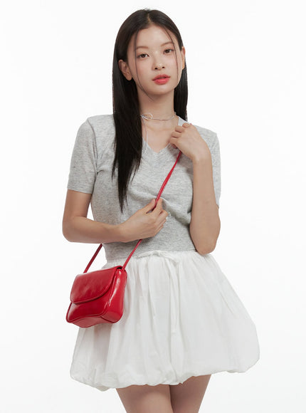 flap-crossbody-bag-ol411 / Red