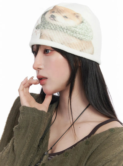 cute-knit-beanie-cf525 / Shiba Inu
