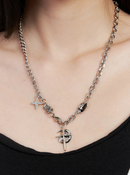 Lunar Charm Chain Necklace CG526