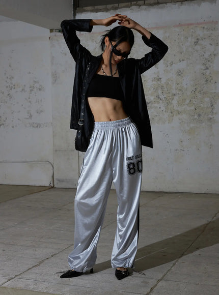 reflective-track-lounge-pants-cs511 / Silver