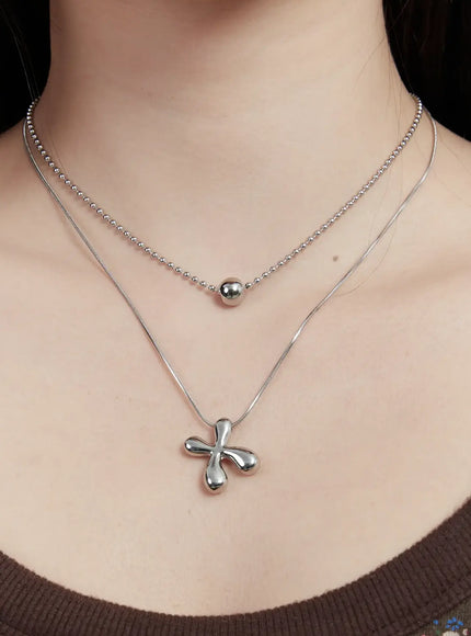 layered-boomerang-necklace-id529 / Silver