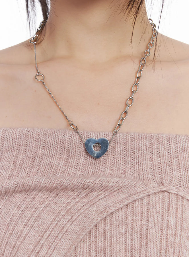 Romantic Metallic Pendant Necklace CD530