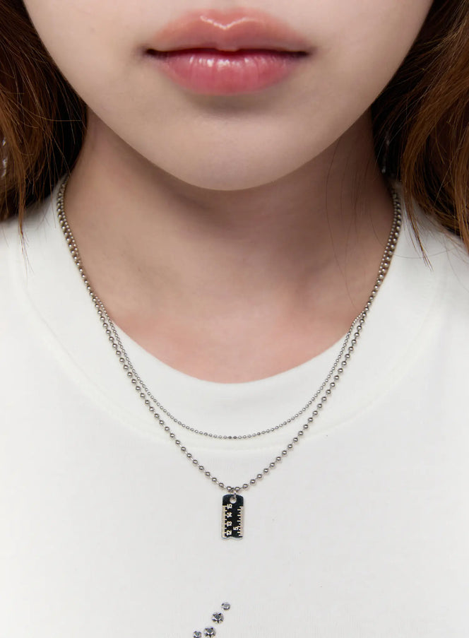 Dual Chain Tag Necklace CA527
