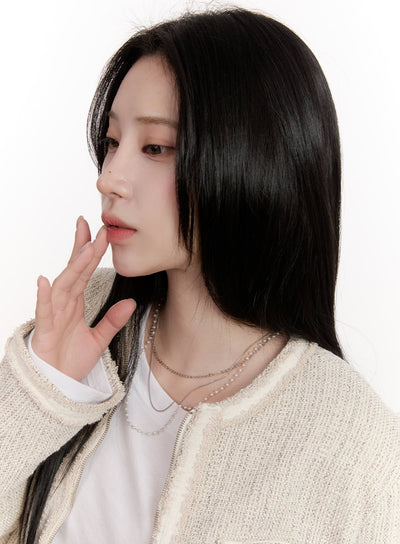 triple-layered-pearl-necklace-cj531 / Silver