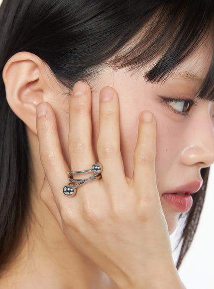 orbital-twist-ring-iy520 / Silver