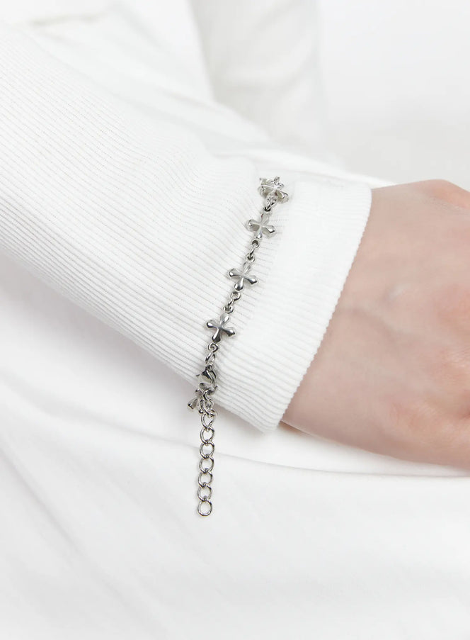 cross-chain-bracelet-cf525 / Silver
