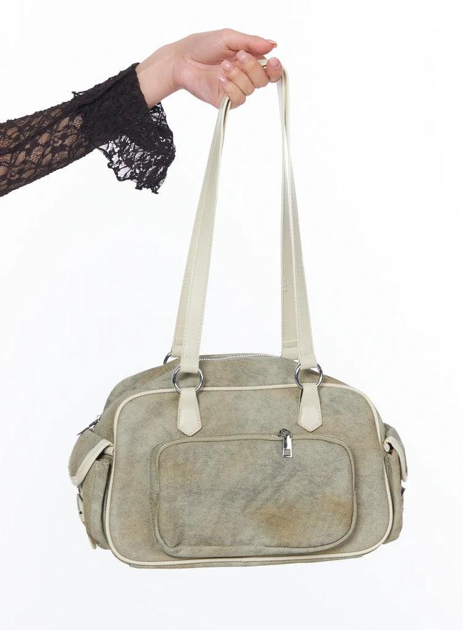 vintage-style-pocket-shoulder-bag-ca527 / Vintage Beige