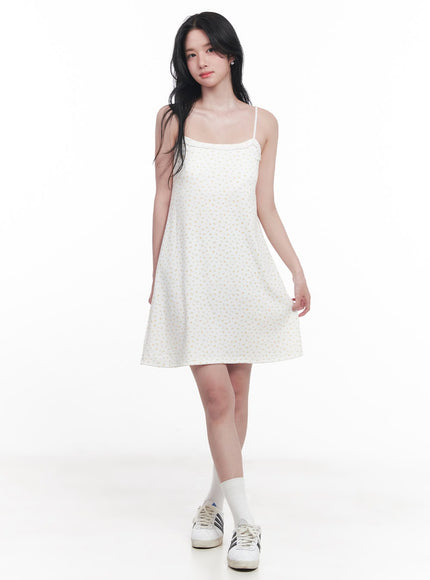 floral-lace-padded-cami-mini-dress-cy523 / White