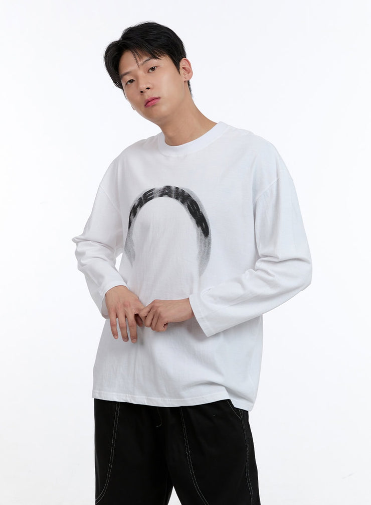 mens-graphic-cotton-long-sleeve-t-shirt-ig427 / White