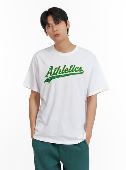 mens-round-neck-graphic-cotton-tee-il404 / White