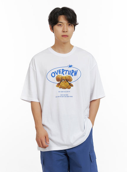mens-overturn-graphic-t-shirt-ig409 / White