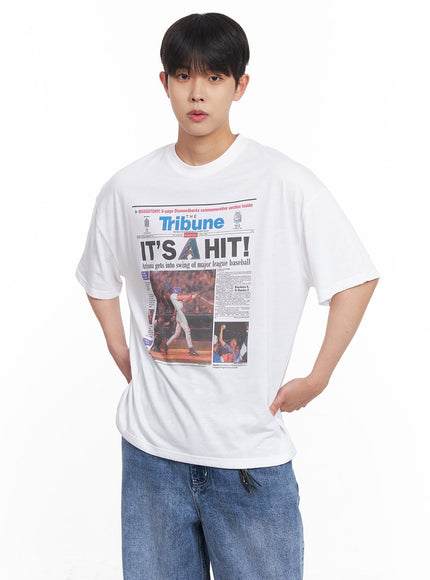 mens-sport-graphic-oversized-t-shirt-iy522 / White