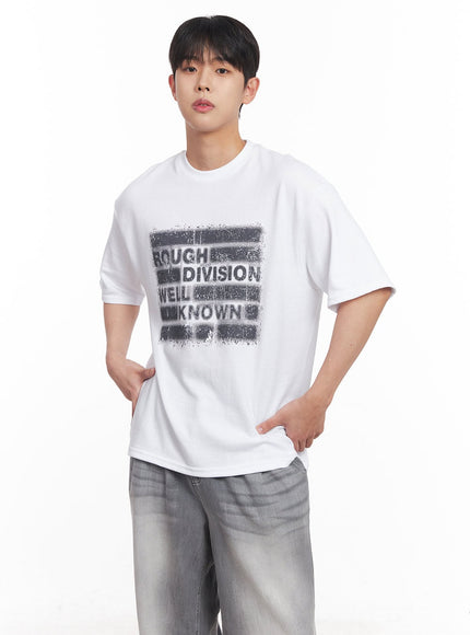 mens-loose-fit-graphic-t-shirt-iy520 / White