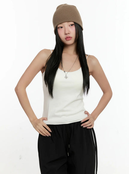 lace-cross-back-cami-cn505 / White