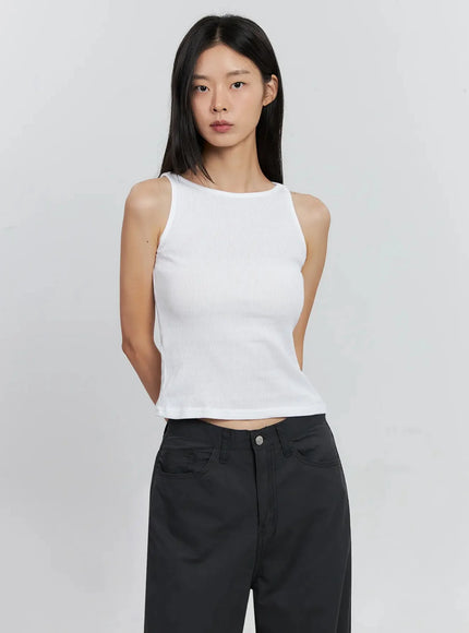 ribbed-cami-tank-is515 / White