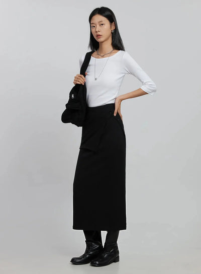 quarter-sleeve-round-neck-top-id516 / White