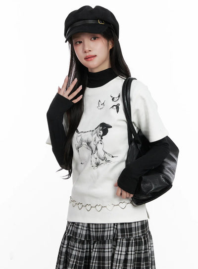 bambi-graphic-t-shirt-cn527 / White