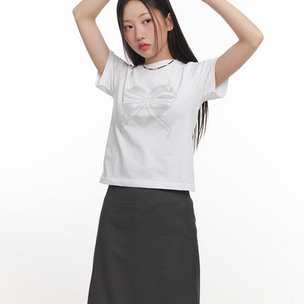 sweetheart-graphic-crop-tee-cf526 / White