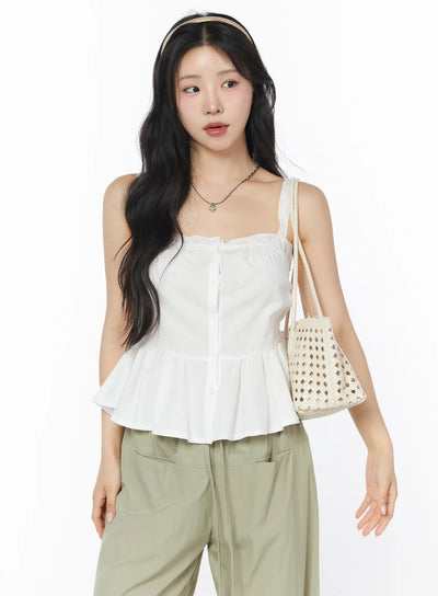 lace-trim-peplum-cami-top-cd805 / White