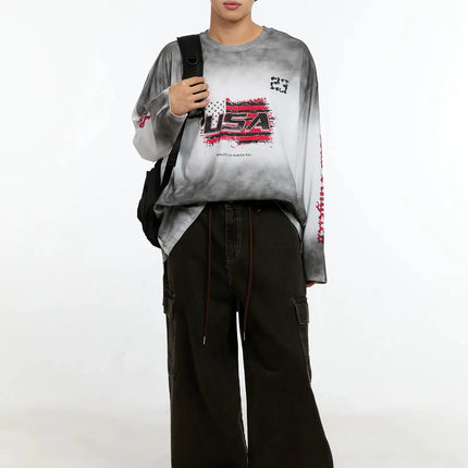 mens-vintage-graphic-gradient-long-sleeve-tee-in525 / White