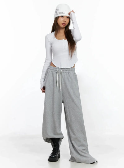 Button Crop Hooded Top ID503