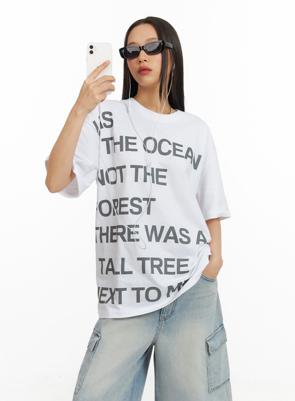 lettering-oversized-t-shirt-ia417 / White