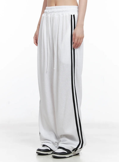 waffle-knit-track-sweatpants-cg525 / White