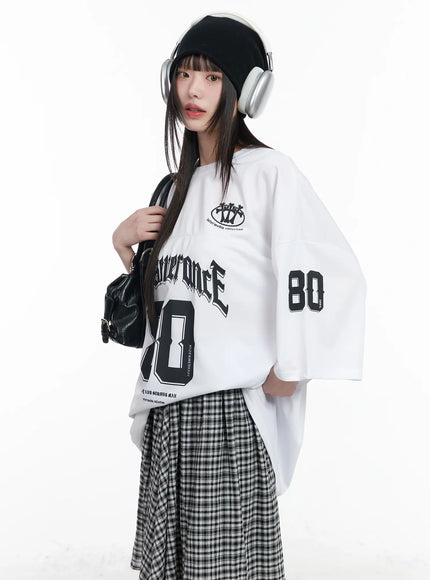 oversized-jersey-graphic-tee-cm524 / White