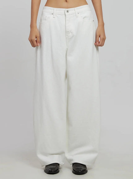 high-waist-baggy-pants-ij509 / White