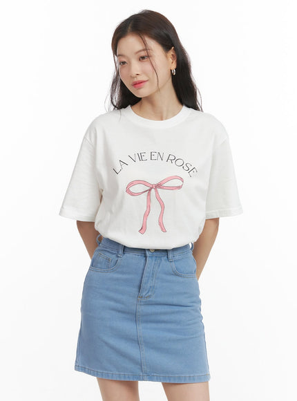 la-vie-en-rose-graphic-t-shirt-oy421 / White