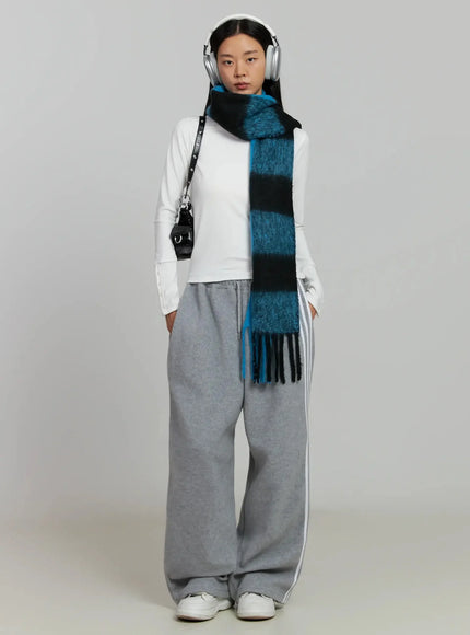 button-sleeve-ribbed-top-ij505 / White