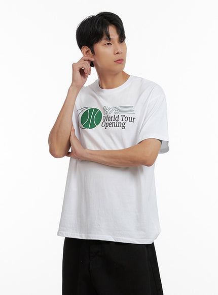 mens-casual-lettering-t-shirt-il403 / White