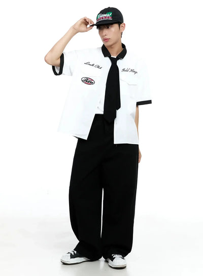 mens-embroidered-graphic-shirt-ig520 / White