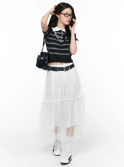 sheer-tiered-tulle-maxi-skirt-ca527 / White