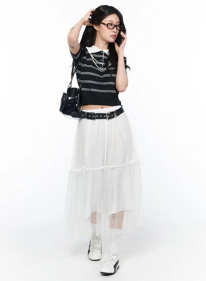 sheer-tiered-tulle-maxi-skirt-ca527 / White