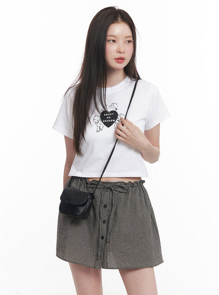 angel-graphic-crop-top-iy513 / White