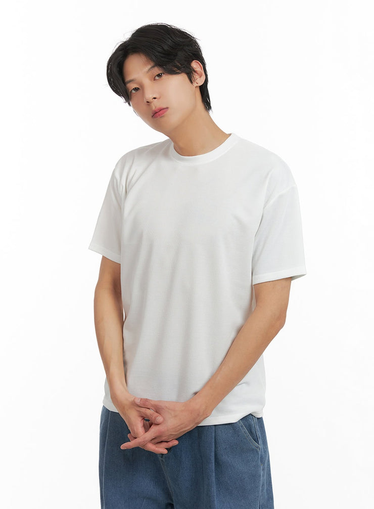 mens-basic-t-shirt-white-iy402 / White