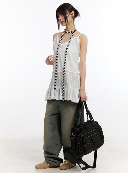 angel-frill-lace-cami-mini-dress-ca508 / White