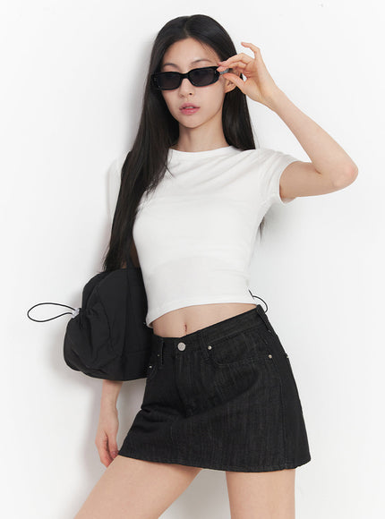 slim-fit-crop-tee-iy516 / White