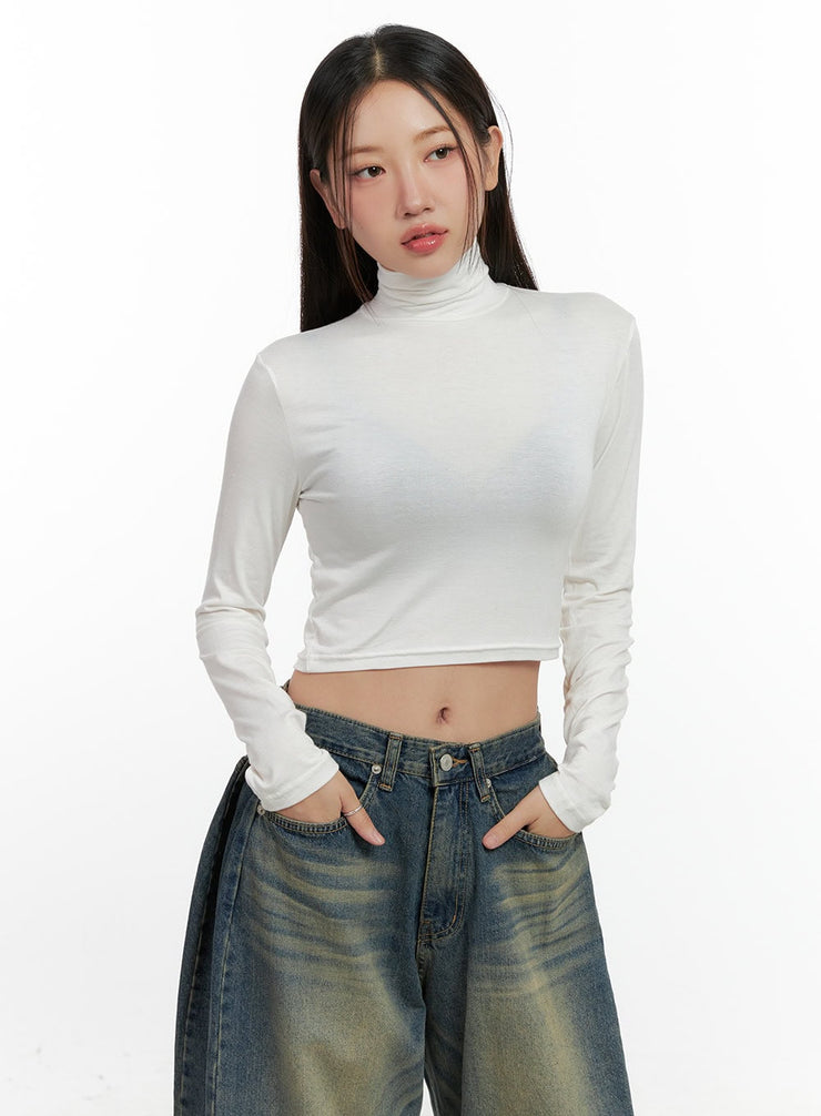 solid-spandex-crop-top-cn412 / White