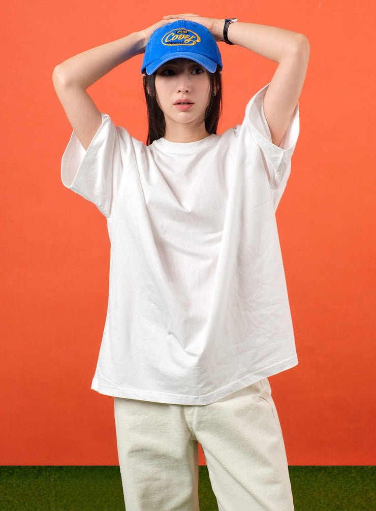 basic-oversized-t-shirt-of406 / White