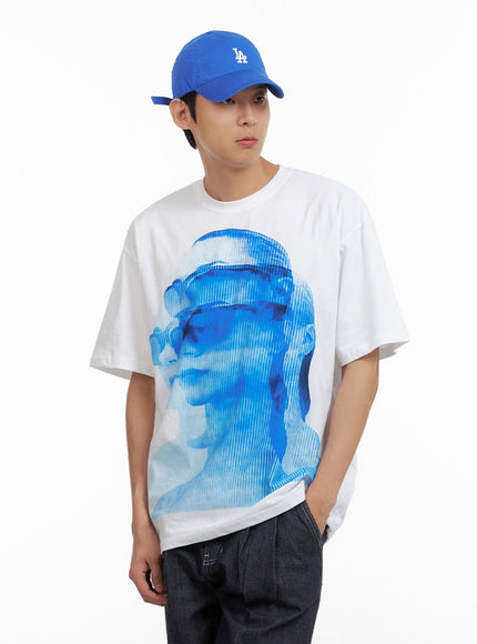 mens-graphic-oversize-tee-il404 / White