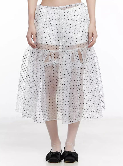 polka-dot-sheer-midi-skirt-im504 / White