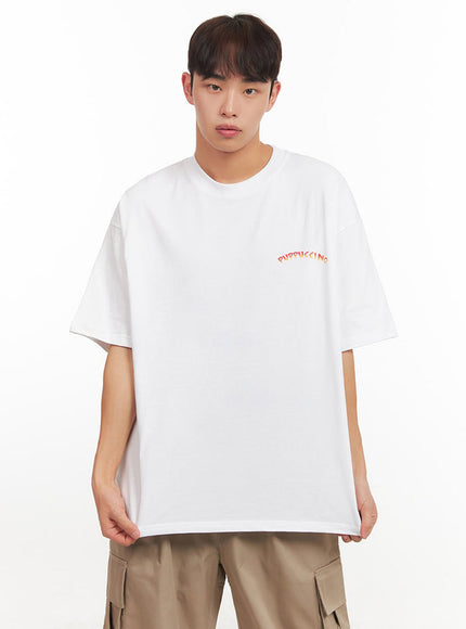 mens-logo-oversized-t-shirt-if517 / White