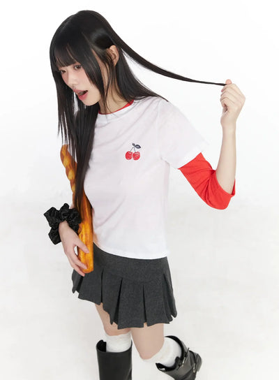 retro-cherry-semi-crop-tee-f516 / White