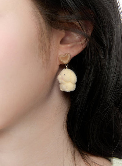 rabbit-heart-earrings-cf528 / Yellow